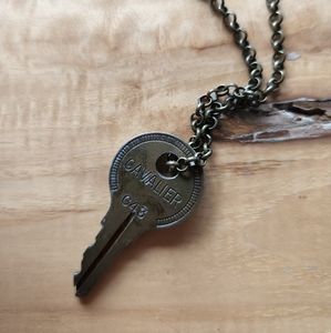 Anthropologie Vintage Key Necklace